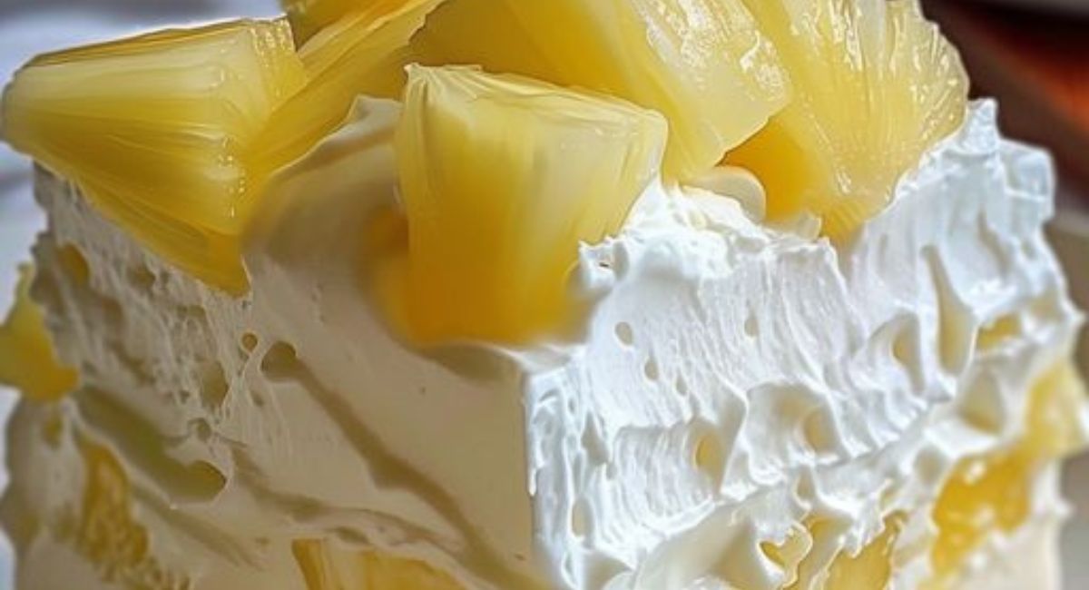 No-Bake Pineapple Cream Dessert!