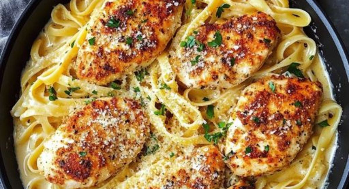 Creamy Parmesan Garlic Chicken Pasta