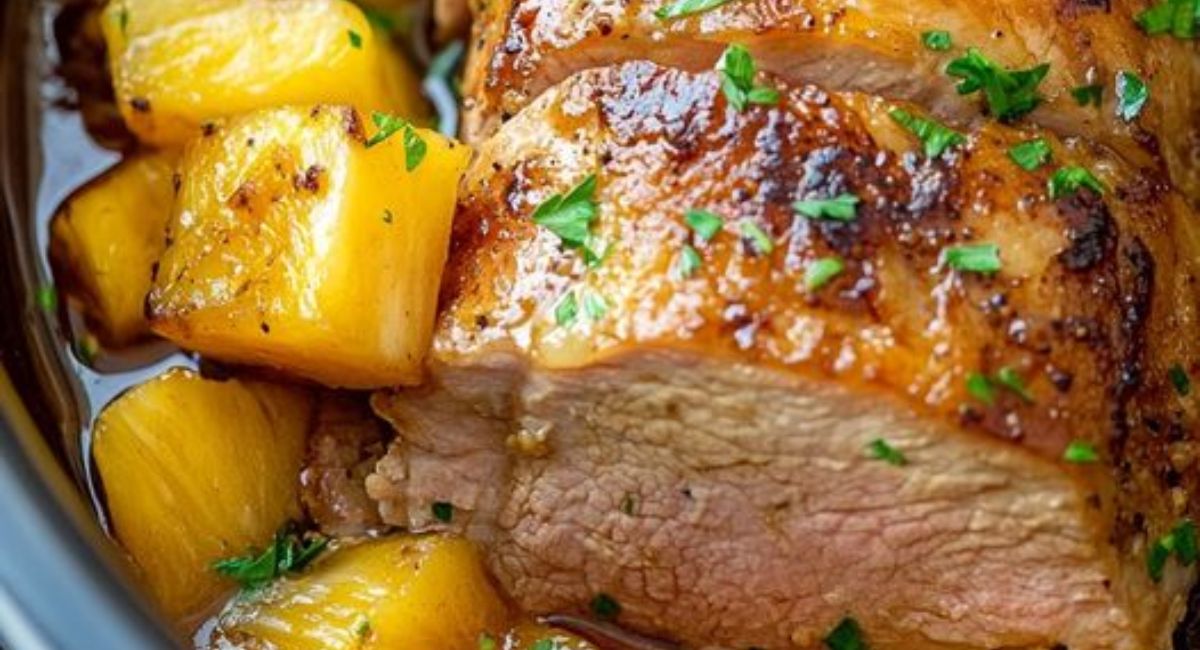 Slow Cooker Pineapple Pork Loin