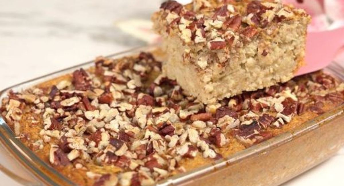 Horneado de avena con manzana y plátano