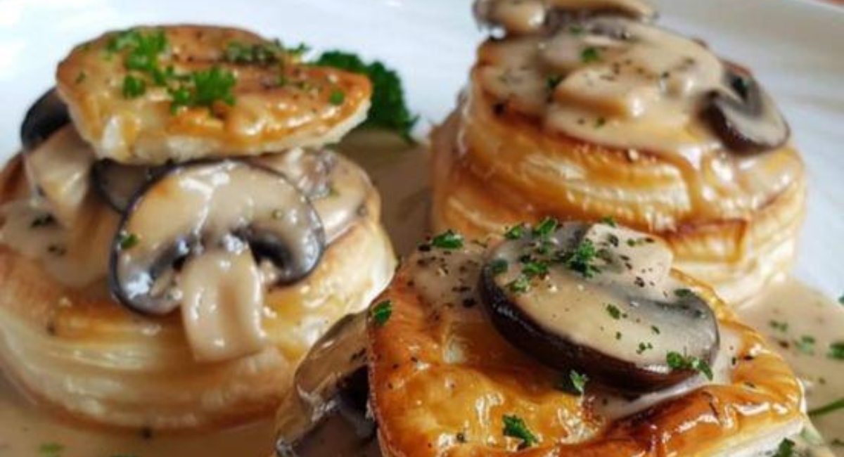 Vol-au-Vent au Poulet et Champignons