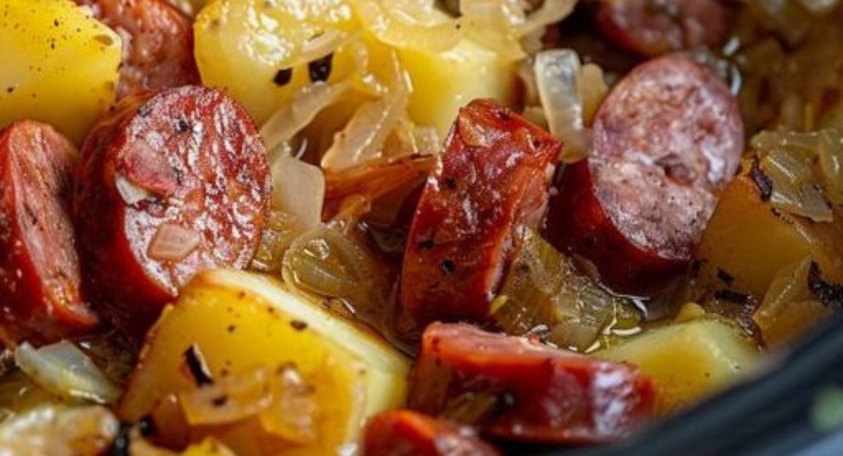 Slow Cooker Kielbasa with Sauerkraut and Potatoes