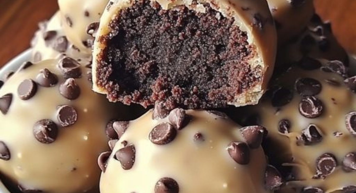 Chocolate Chip Cookie Dough Brownie Bombs