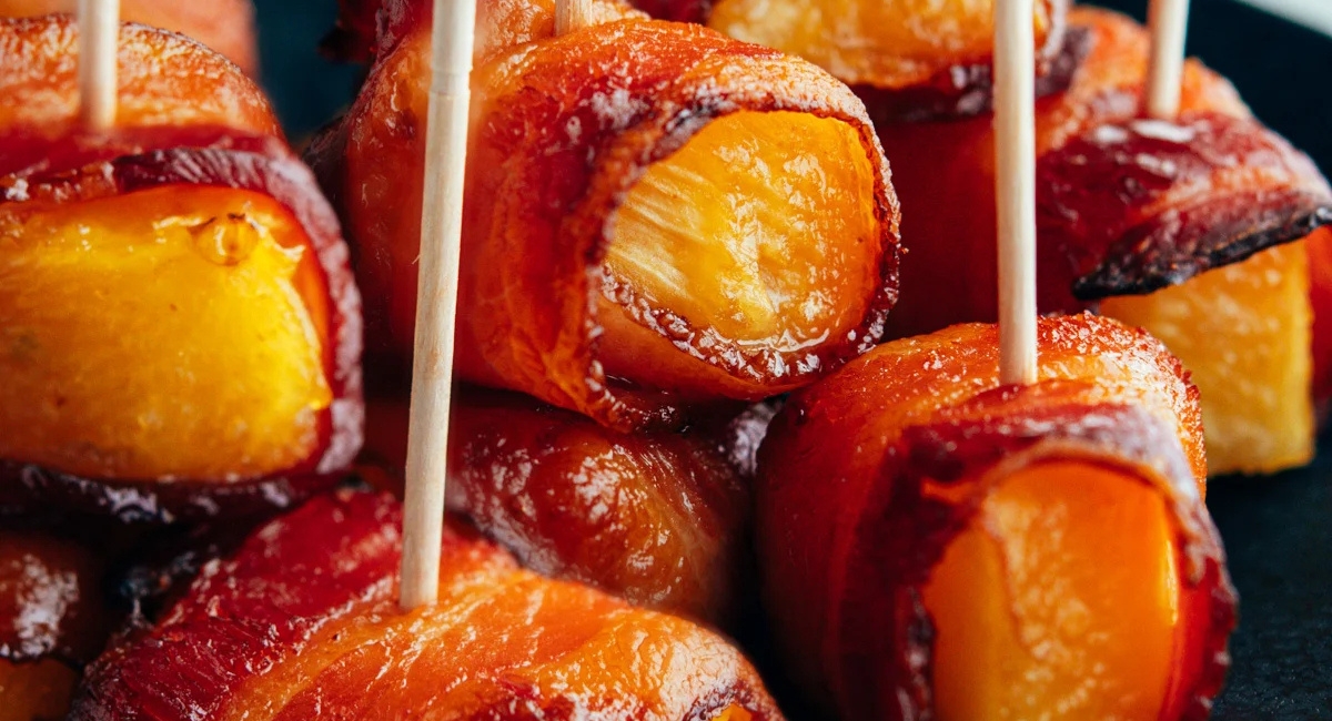 Baked Bacon-Wrapped Pineapple