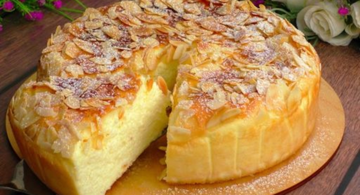 Pastel de requesón y hojuelas de coco