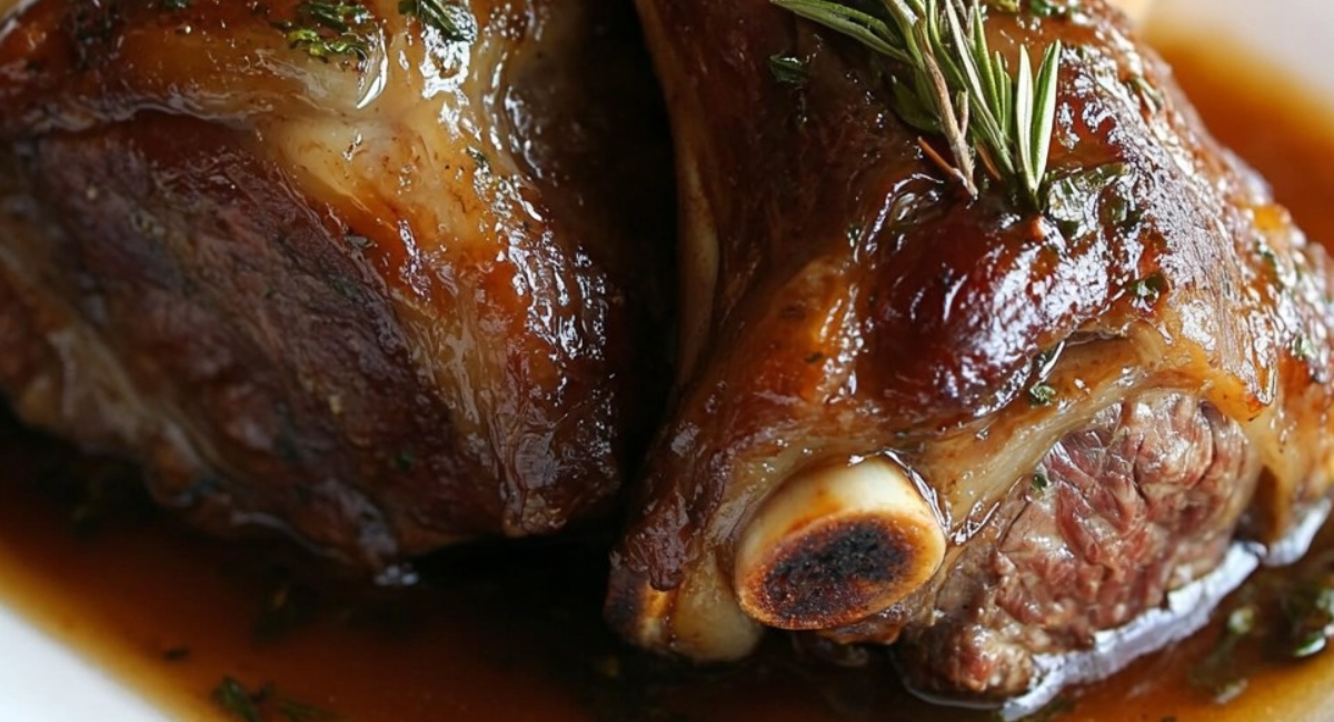 Jarrets d’Agneau Braisés aux Herbes