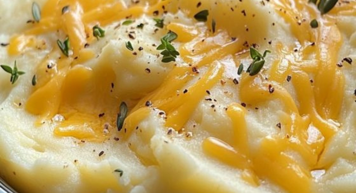 Creamy Garlic Mashed Potato Casserole