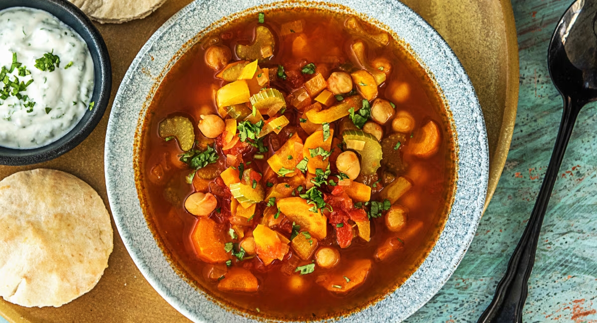 Soupe de Pois Chiches à la Tomate