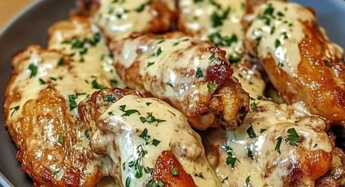 Ailes de Poulet Décadentes de Style Alfredo