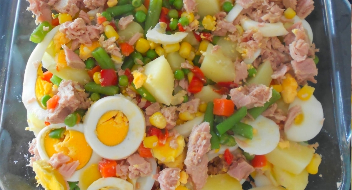 Salada russa de 3 minutos! Aprendi a fazer e nunca mais larguei!!