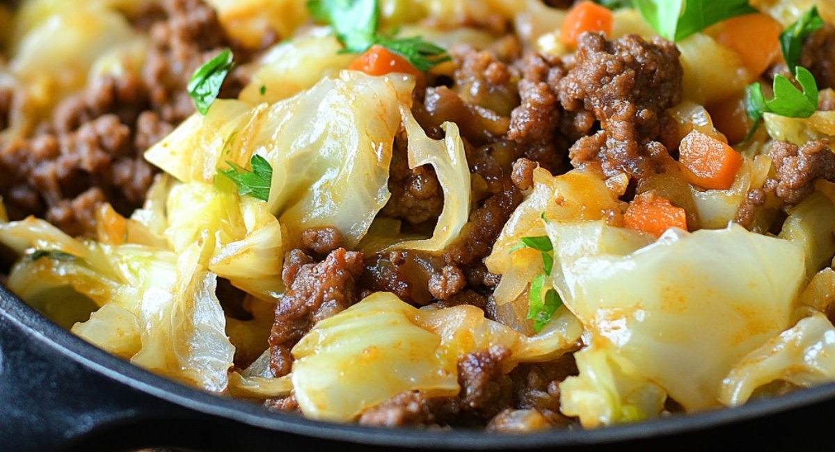  Poêlée de chou et de bœuf haché