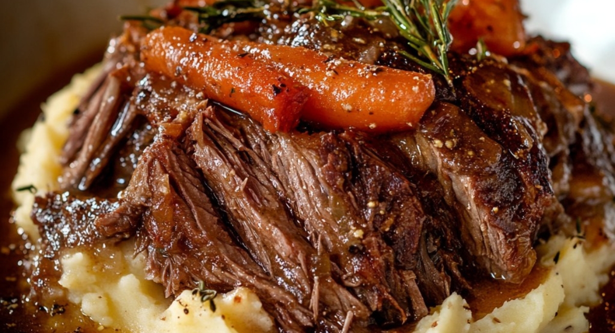 Rôti de Bœuf et Purée de Pommes de Terre Crémeuse