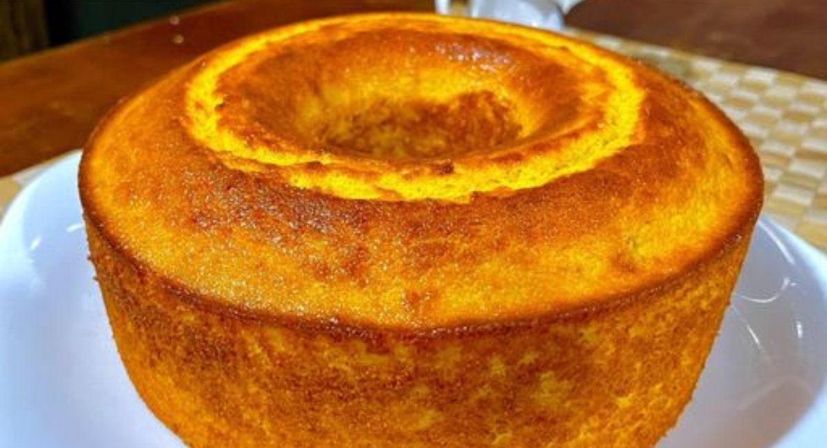 Bolo de fubá cozido sem trigo