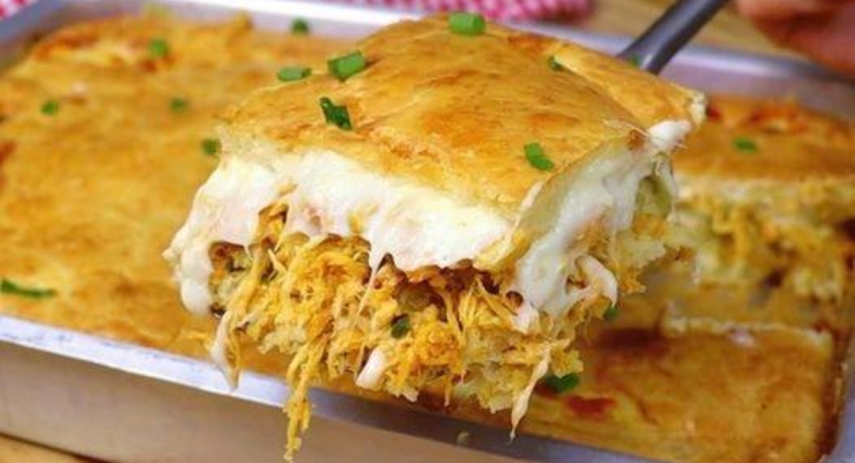 Torta de Frango Cremosa Feita no Liquidificador