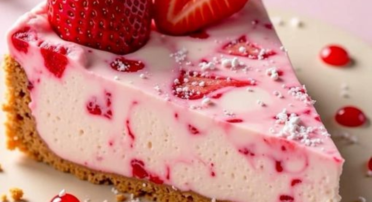 Cheesecake de fresa sin hornear