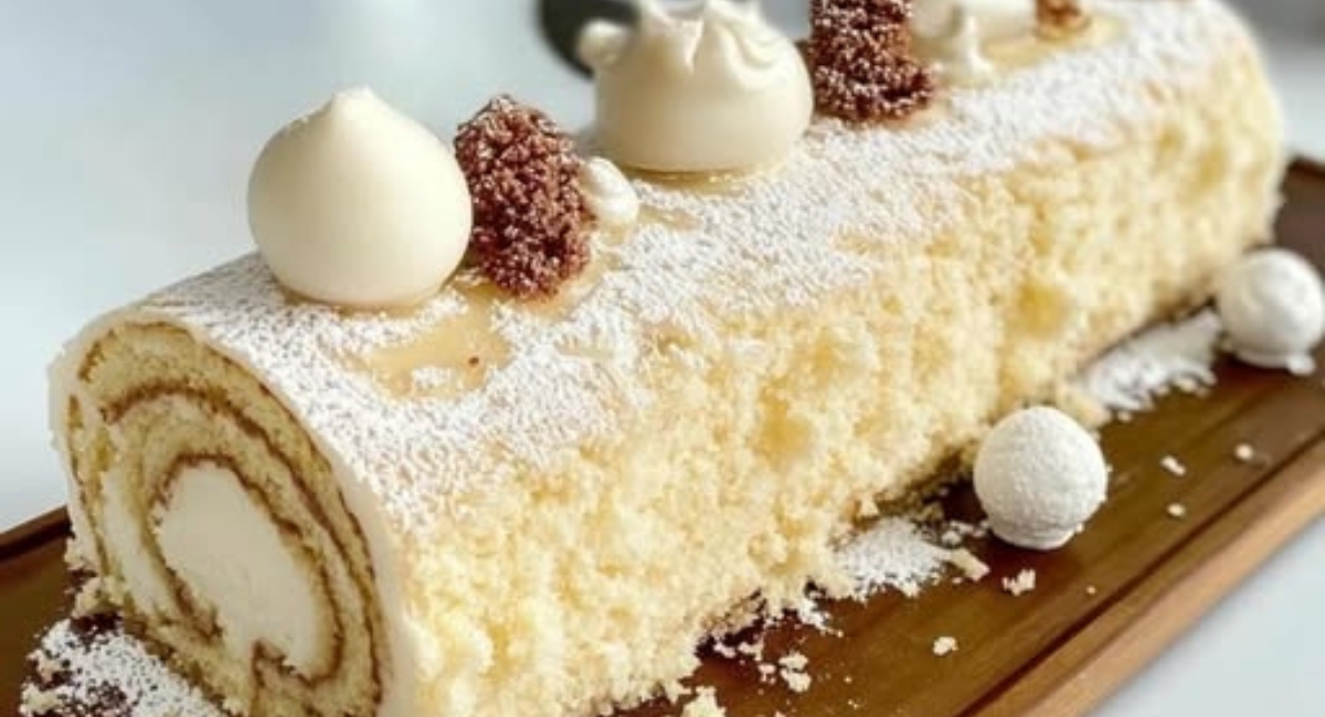 Bûche Chocolat Blanc Raffallo