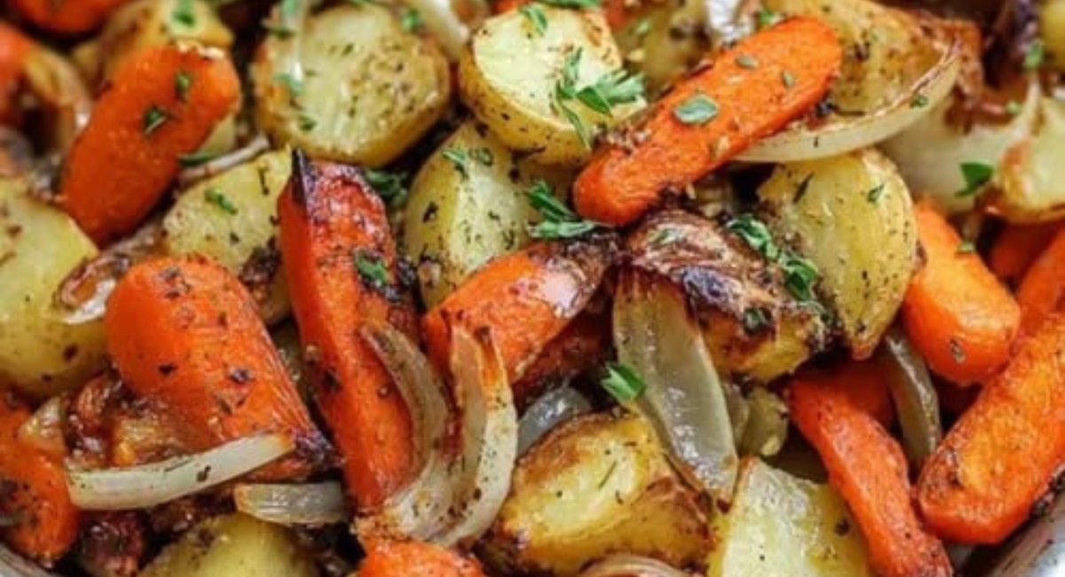 Roast Carrots, Potatoes & Onions