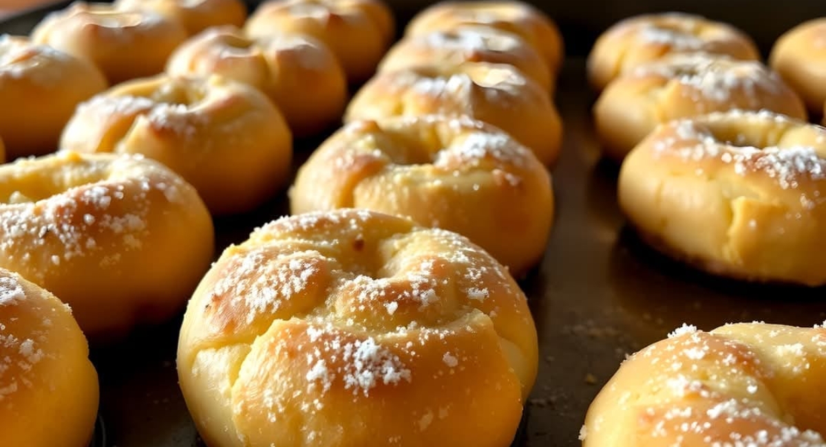 Bollos de Cuajada con Azúcar Glas