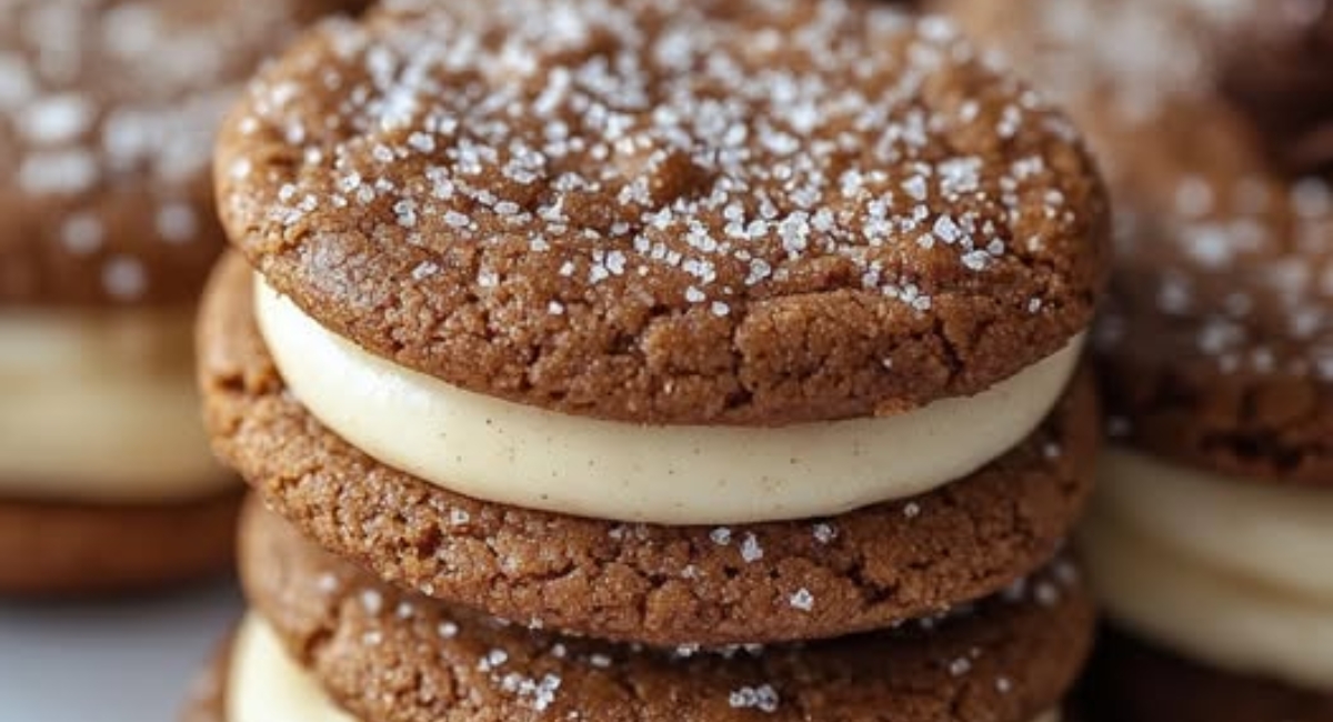 Ginger Molasses Cookies with Eggnog Buttercream