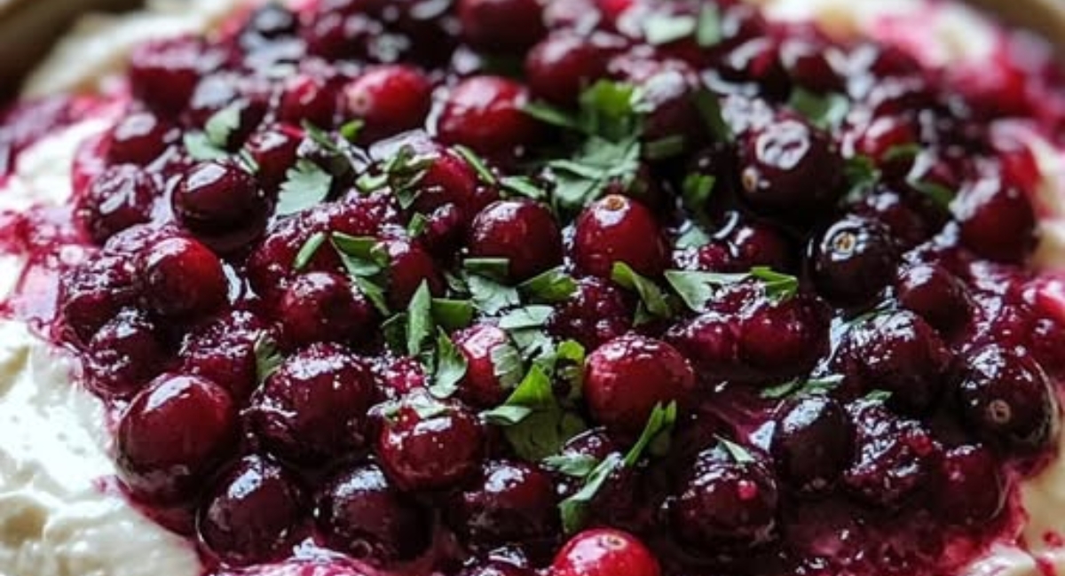 Holiday Cranberry Jalapeño Cream Cheese Dip 