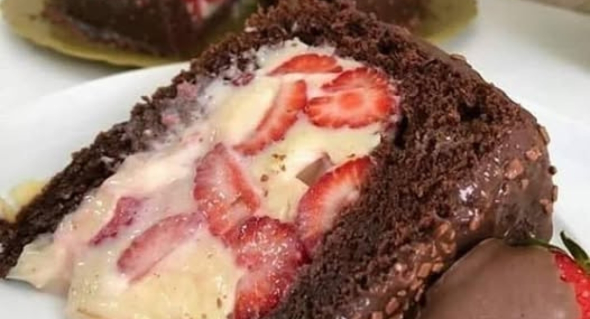 Bolo Bombom de Morango