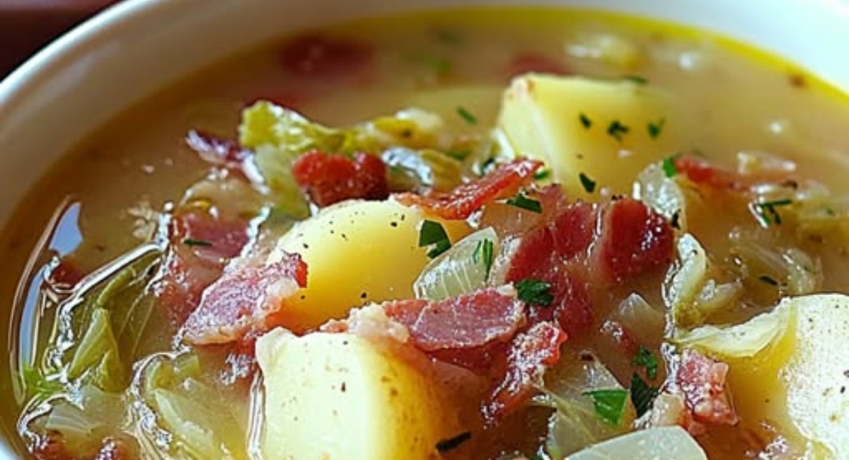 Irish Bacon Cabbage and Potato Soup