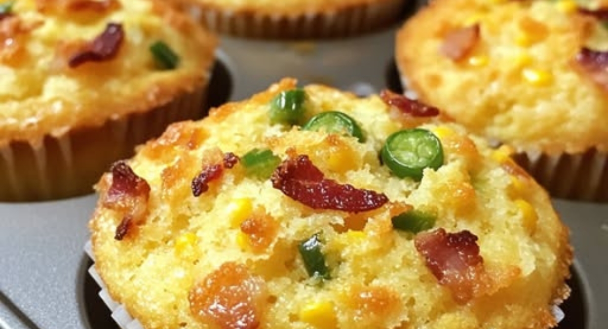 Smoked Jalapeño Bacon Cornbread Muffins