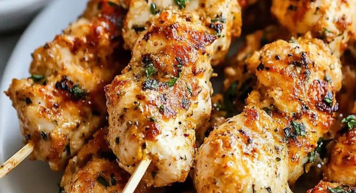 Italian Parmesan Chicken Skewers