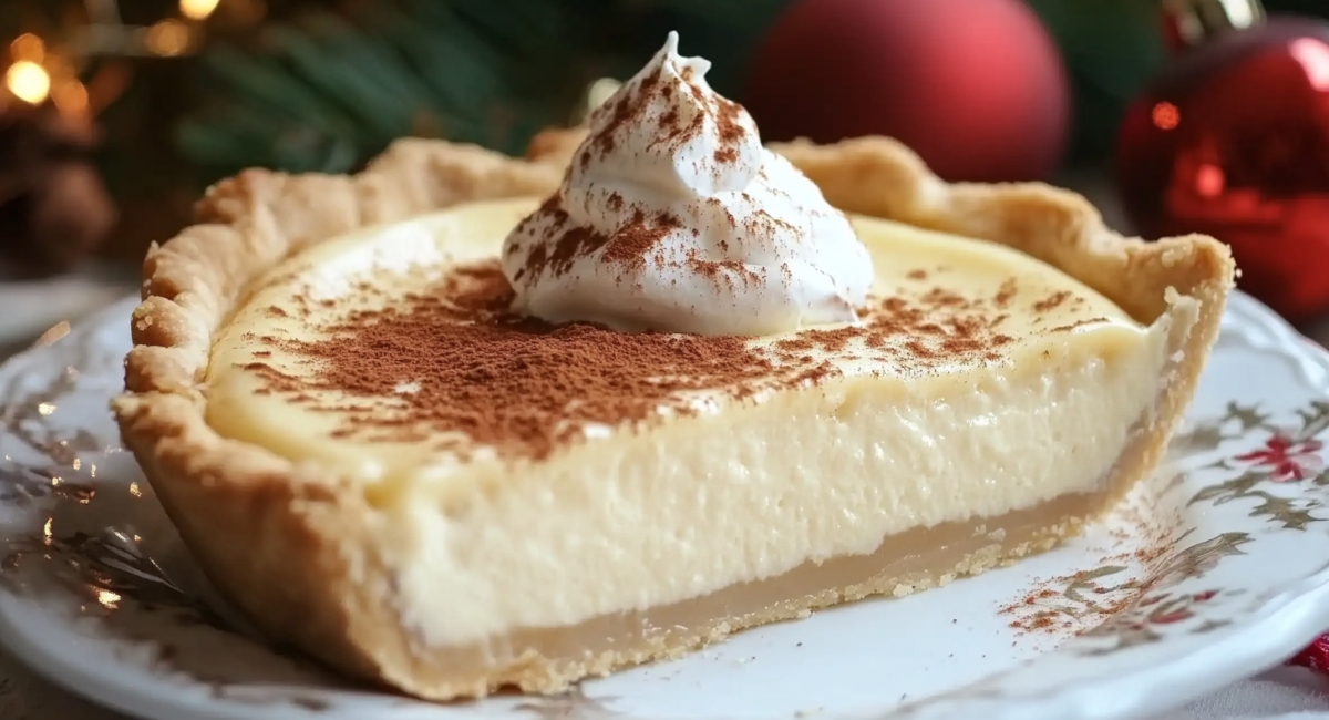 Cinnamon-Vanilla Creamy Custard Pie