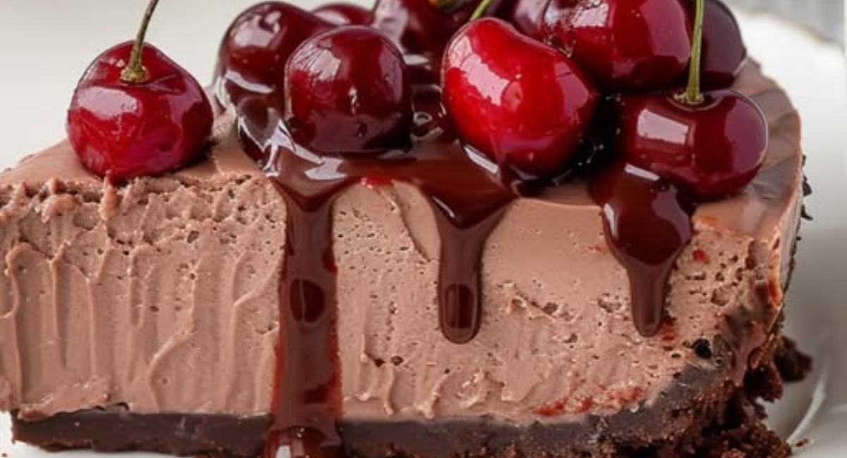 No-Bake Cherry Chocolate Cheesecake