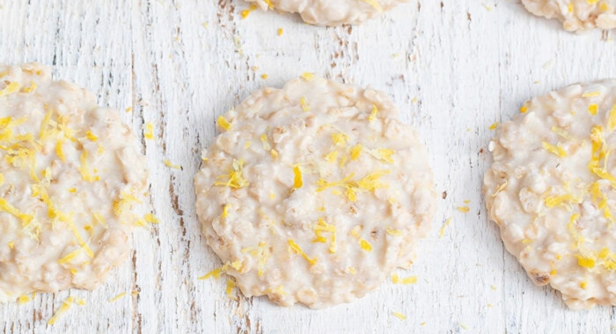 Lemon Oatmeal No-Bake Cookies