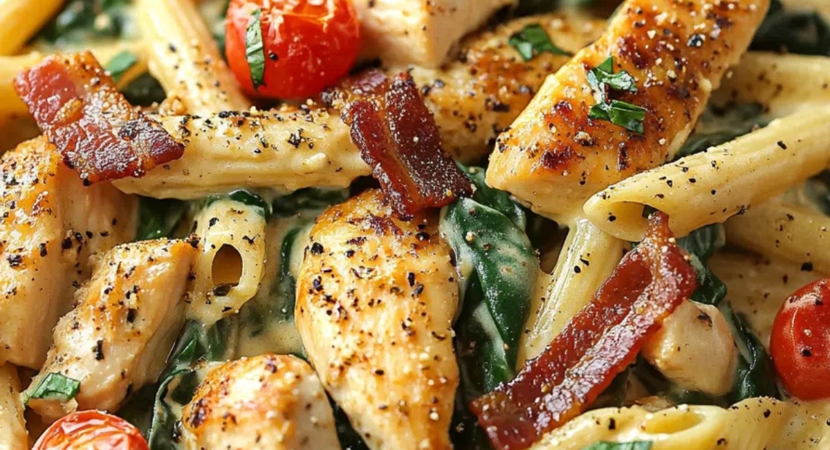 Chicken Bacon Spinach Penne