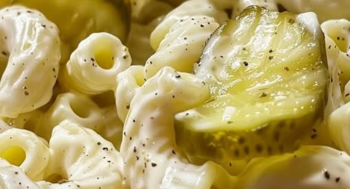 Classic Dill Pickle Macaroni Salad 