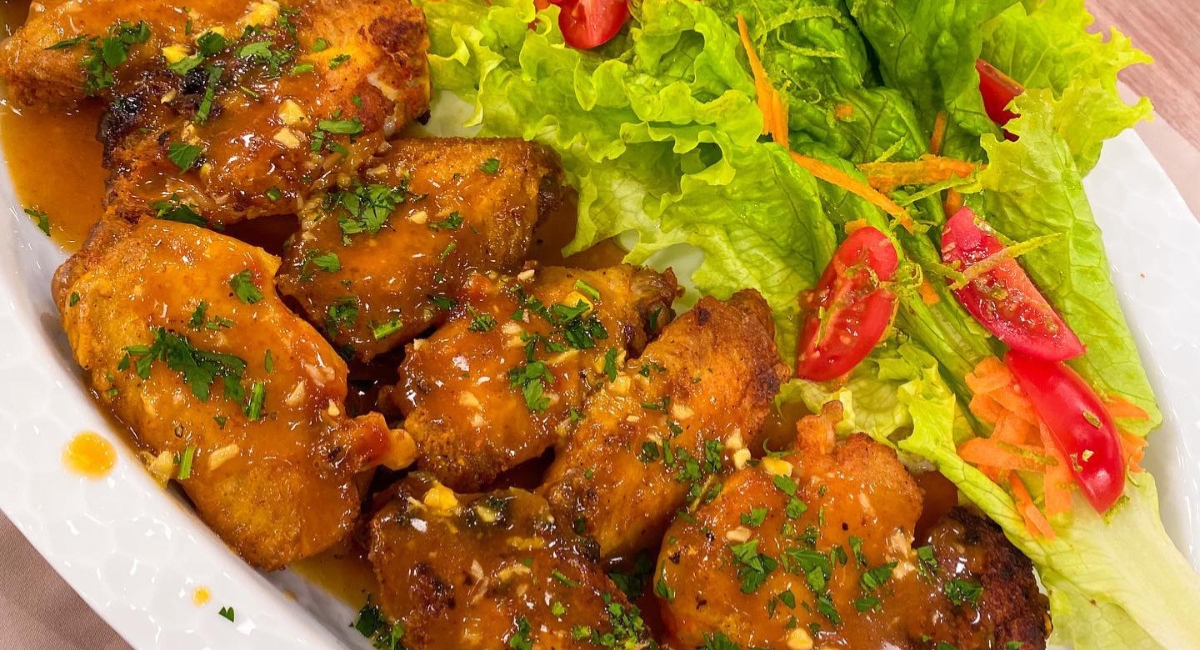 Tulipas de frango caramelizada