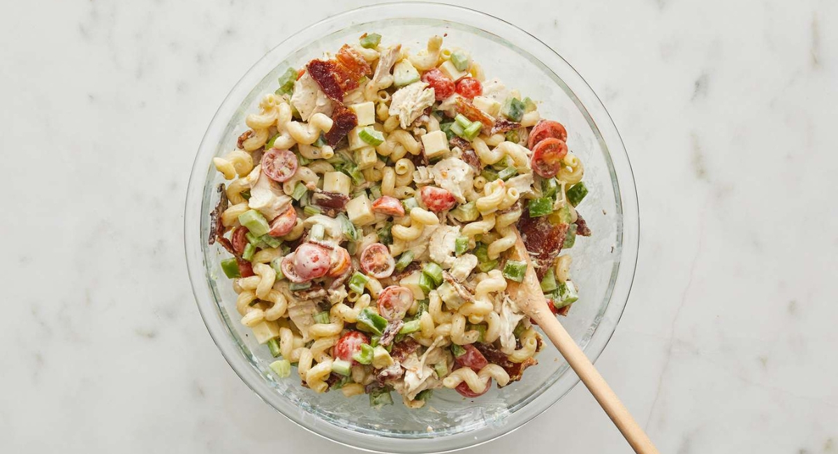 Easy Chicken Club Pasta Salad