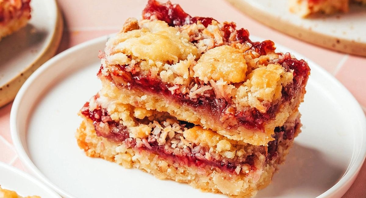 Raspberry Coconut Magic Bars