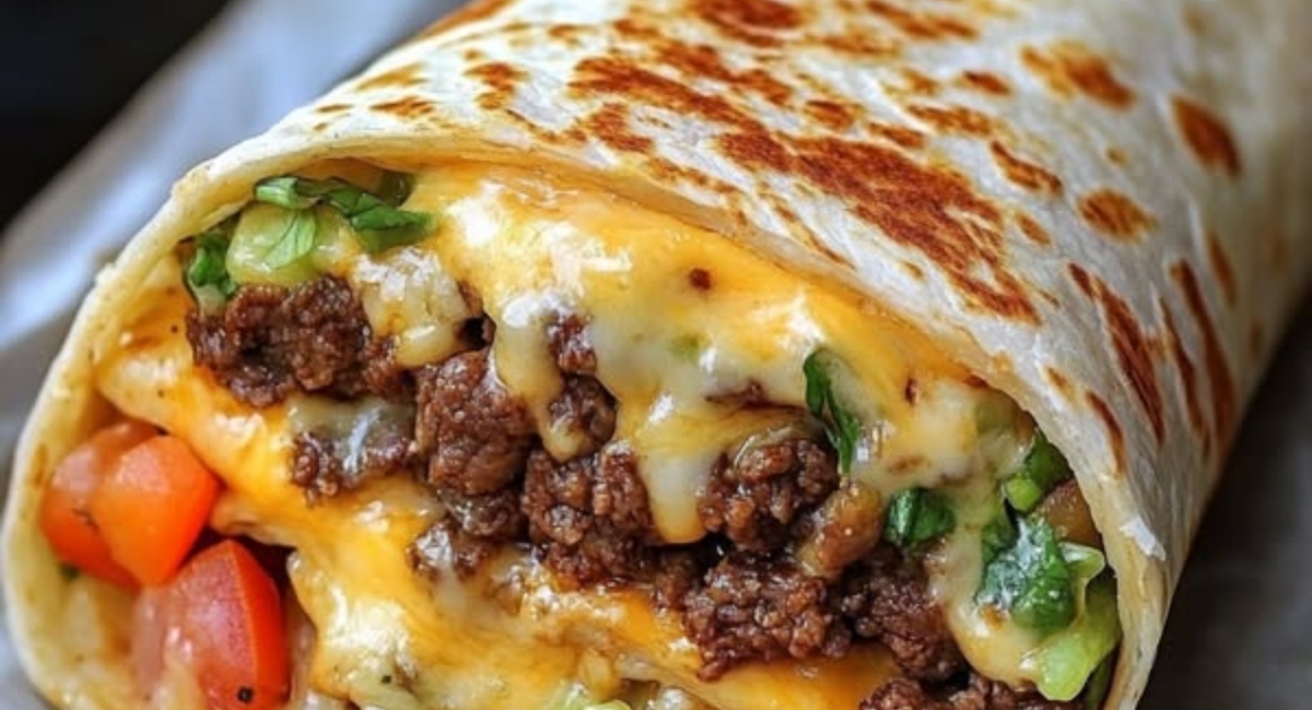 Nacho Cheese Beef Wrap!