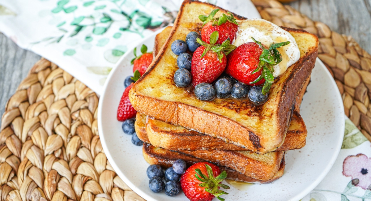 French Bread Toast with Karo Honey