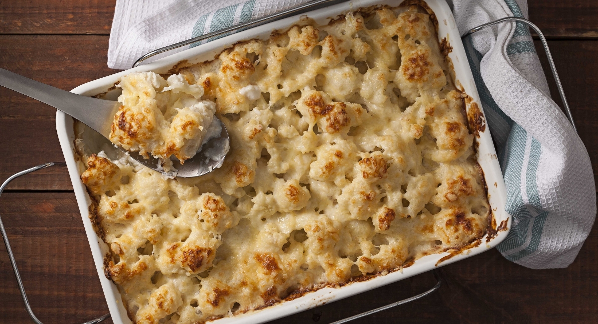Couve flor gratinada sem leite