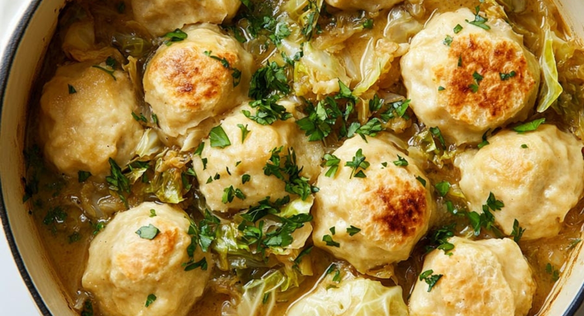 German Cabbage & Dumplings