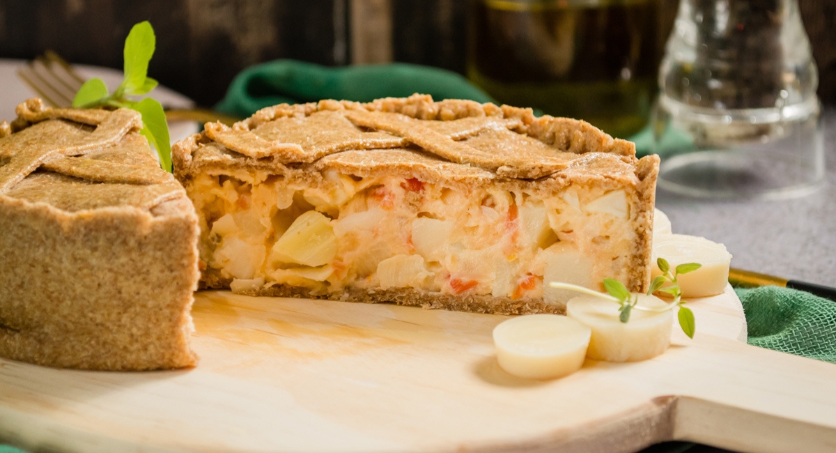 Torta de Palmito com Catupiry