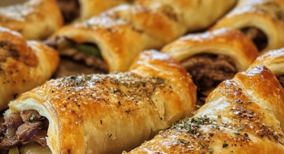 Philly Cheesesteak-Stuffed Crescent Rolls