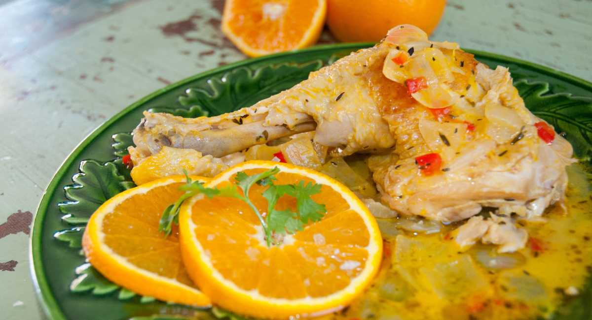 Pollo a la naranja casero