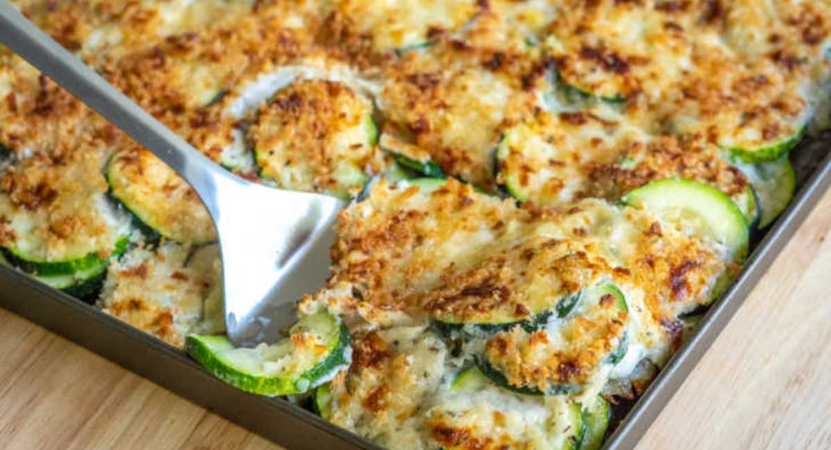 Cheesy Scalloped Zucchini