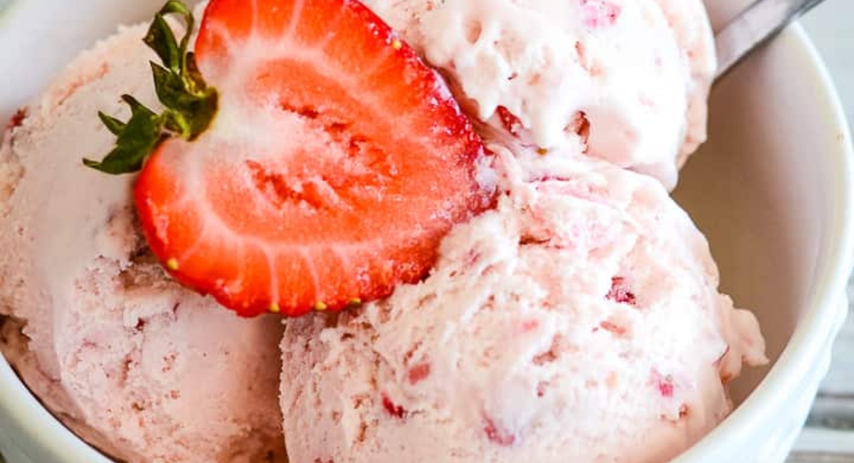 Strawberry Vanilla Bean Ice Cream