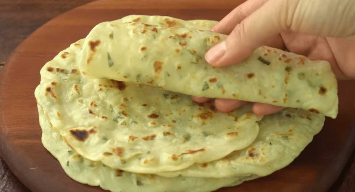 Panqueca de pão de alho