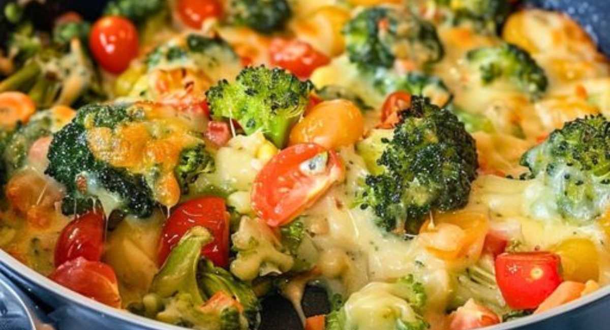Brocoli crémeux au four avec tomates et chou frisé