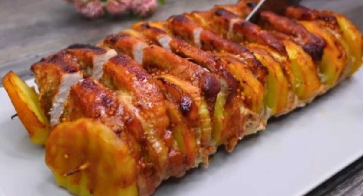 Brochettes de porc au four