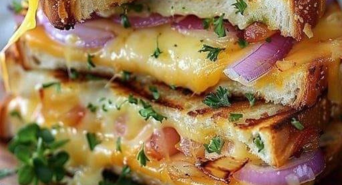 Sandwich au fromage grillé et pizza hawaïenne