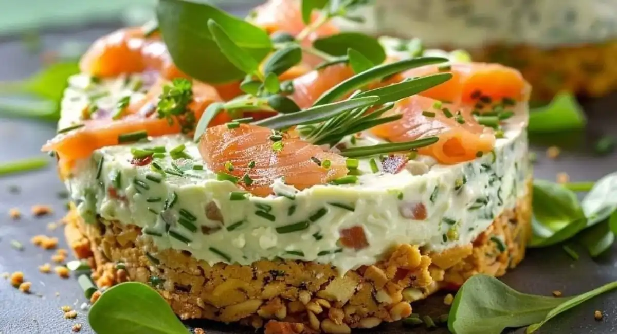 Cheesecake salé à l’avocat et au saumon